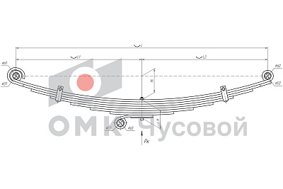Рессора передняя для Hyundai HD120 8 листов
